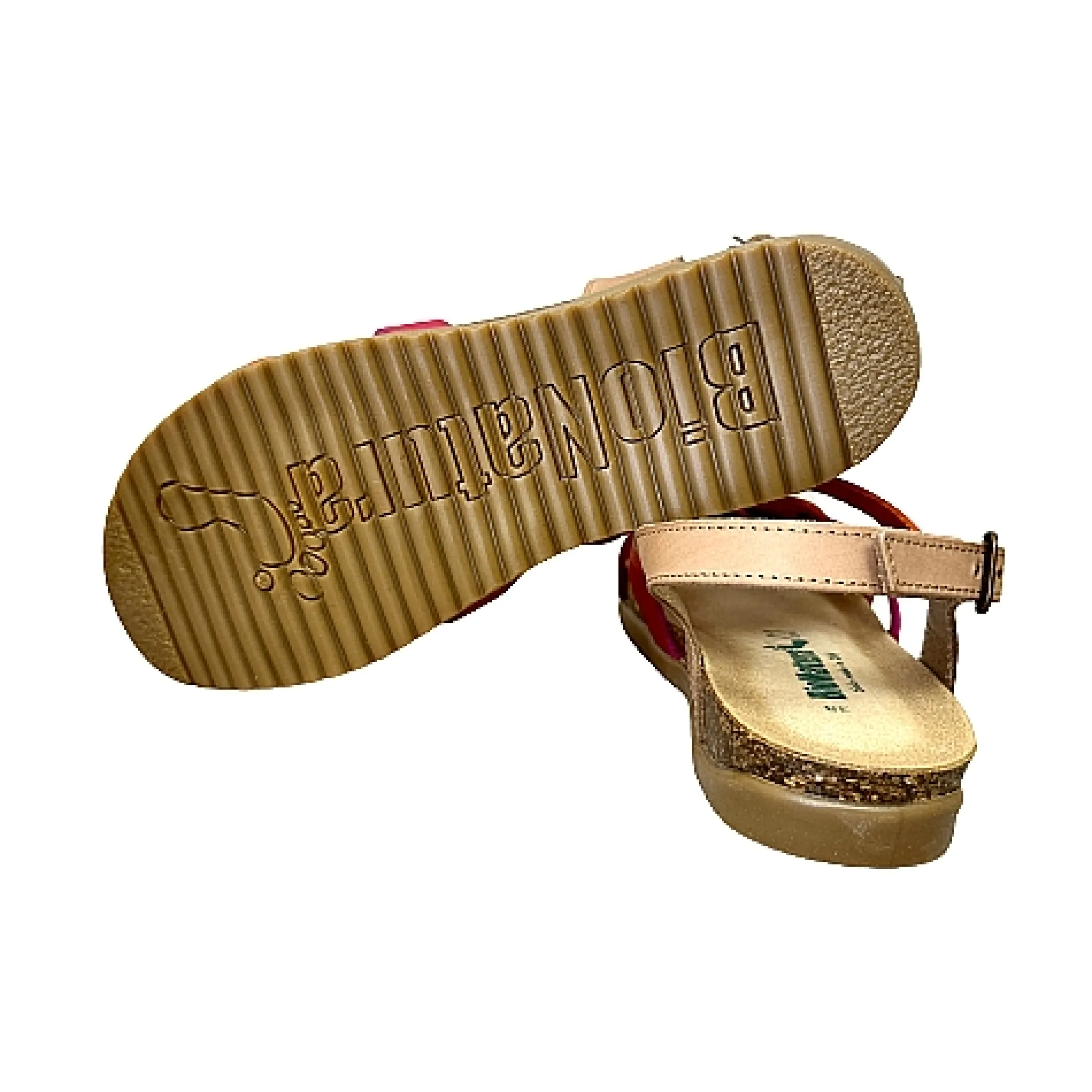 Scarpe di Maremma Sandalo Bionatura In Pelle Fucsia, Arancio, Taupe*Donna Sandali & Ciabatte