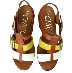 Scarpe di Maremma Sandalo Con Zeppa In Pelle Multicolor*Donna Sandali & Ciabatte