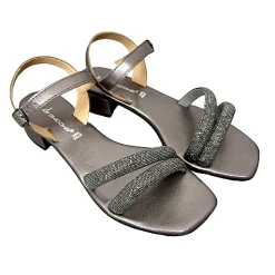 Scarpe di Maremma Sandalo Gioiello Antracite In Pelle*Donna Sandali & Ciabatte