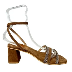 Scarpe di Maremma Sandalo Gioiello In Camoscio Cuoio*Donna Sandali & Ciabatte