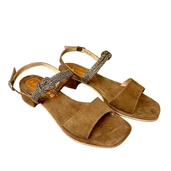 Scarpe di Maremma Sandalo Gioiello In Camoscio Cuoio Nude*Donna Sandali & Ciabatte