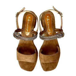 Scarpe di Maremma Sandalo Gioiello In Camoscio Cuoio Nude*Donna Sandali & Ciabatte