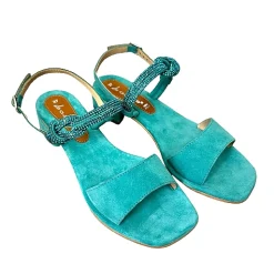 Scarpe di Maremma Sandalo Gioiello In Camoscio Azzurro*Donna Sandali & Ciabatte