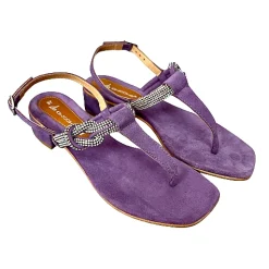 Scarpe di Maremma Sandalo Gioiello In Camoscio Lilla*Donna Sandali & Ciabatte