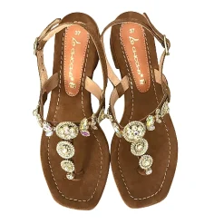 Scarpe di Maremma Sandalo Gioiello In Camoscio Cuoio Nude*Donna Sandali & Ciabatte