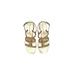 Scarpe di Maremma Sandalo Gioiello In Pelle Laminata Oro*Donna Sandali & Ciabatte