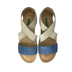 Scarpe di Maremma Sandalo In Pelle Bionatura Con Elastico Celeste*Donna Sandali & Ciabatte