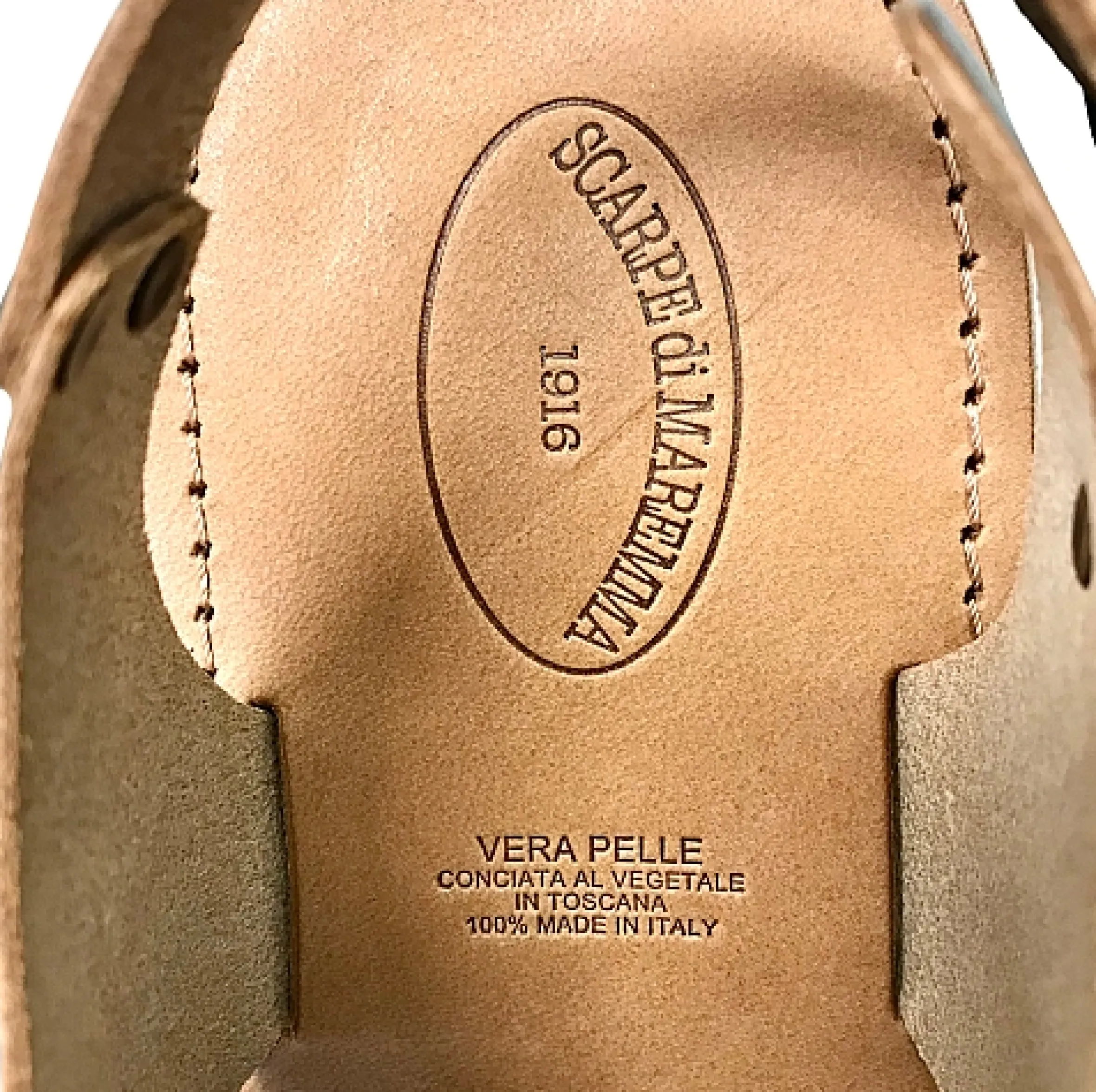 Scarpe di Maremma Sandalo In Pelle Color Cuoio Bruciato Mod. 7005*Uomo Sandali & Ciabatte