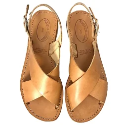Scarpe di Maremma Sandalo In Pelle Cuoio Bruciato Mod. 9901*Donna Sandali & Ciabatte
