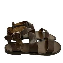 Scarpe di Maremma Sandalo In Pelle Marrone Mod. 216*Donna Sandali & Ciabatte