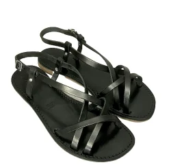 Scarpe di Maremma Sandalo In Pelle Nera Mod. 6641*Donna Sandali & Ciabatte