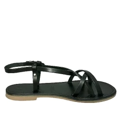 Scarpe di Maremma Sandalo In Pelle Nera Mod. 6641*Donna Sandali & Ciabatte