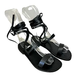 Scarpe di Maremma Sandalo In Pelle Nero Alla Schiava Mod. Cloe*Donna Sandali & Ciabatte