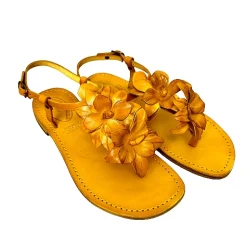 Scarpe di Maremma Sandalo In Pelle Ocra Mod. Federica*Donna Sandali & Ciabatte