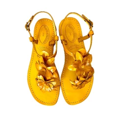 Scarpe di Maremma Sandalo In Pelle Ocra Mod. Federica*Donna Sandali & Ciabatte