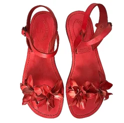 Scarpe di Maremma Sandalo In Pelle Rosso Mod. Fiorenza*Donna Sandali & Ciabatte