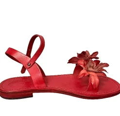 Scarpe di Maremma Sandalo In Pelle Rosso Mod. Fiorenza*Donna Sandali & Ciabatte