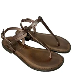 Scarpe di Maremma Sandalo In Pelle Testa Di Moro Infradito Mod. 9915*Donna Sandali & Ciabatte