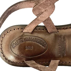 Scarpe di Maremma Sandalo In Pelle Testa Di Moro Infradito Mod. 9915*Donna Sandali & Ciabatte