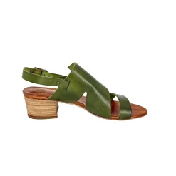 Scarpe di Maremma Sandalo In Pelle Tuffata Verde*Donna Sandali & Ciabatte