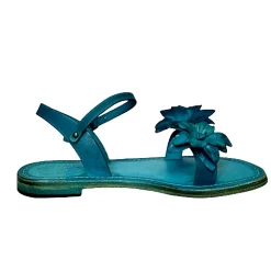 Scarpe di Maremma Sandalo In Pelle Turchese Mod. Fiorenza*Donna Sandali & Ciabatte