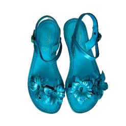 Scarpe di Maremma Sandalo In Pelle Turchese Mod. Fiorenza*Donna Sandali & Ciabatte