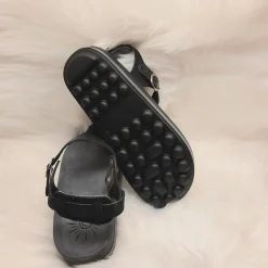 Scarpe di Maremma Sandalo Infradito In Pelle Cocco Nero*Donna Sandali & Ciabatte