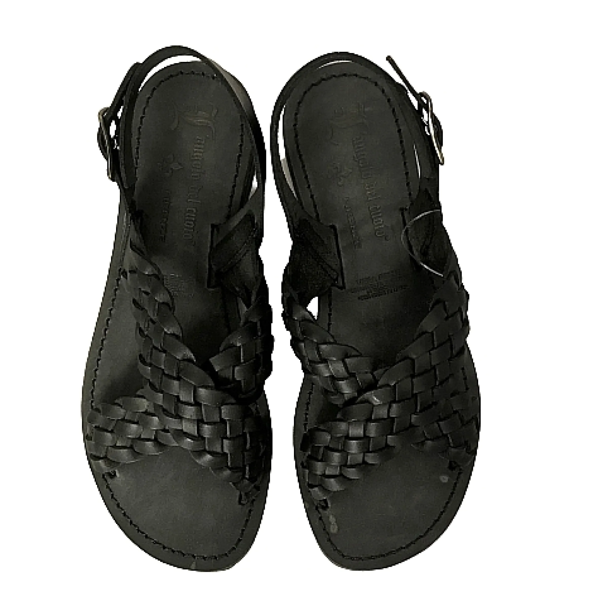 Scarpe di Maremma Sandalo Nero In Pelle Intrecciata A Mano Mod. 9923*Donna Sandali & Ciabatte