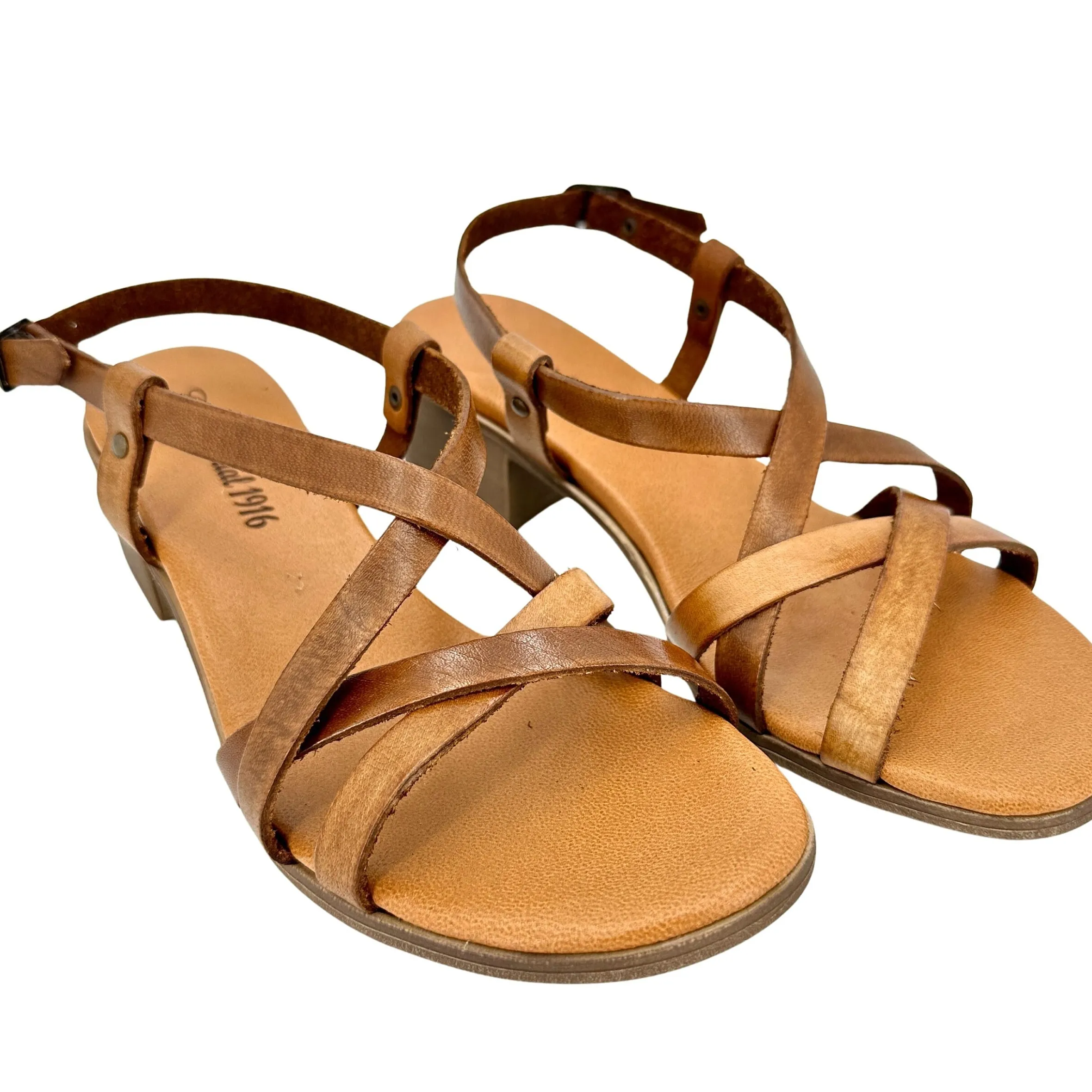 Scarpe di Maremma Sandalo Tacco 50 In Pelle Cuoio*Donna Sandali & Ciabatte