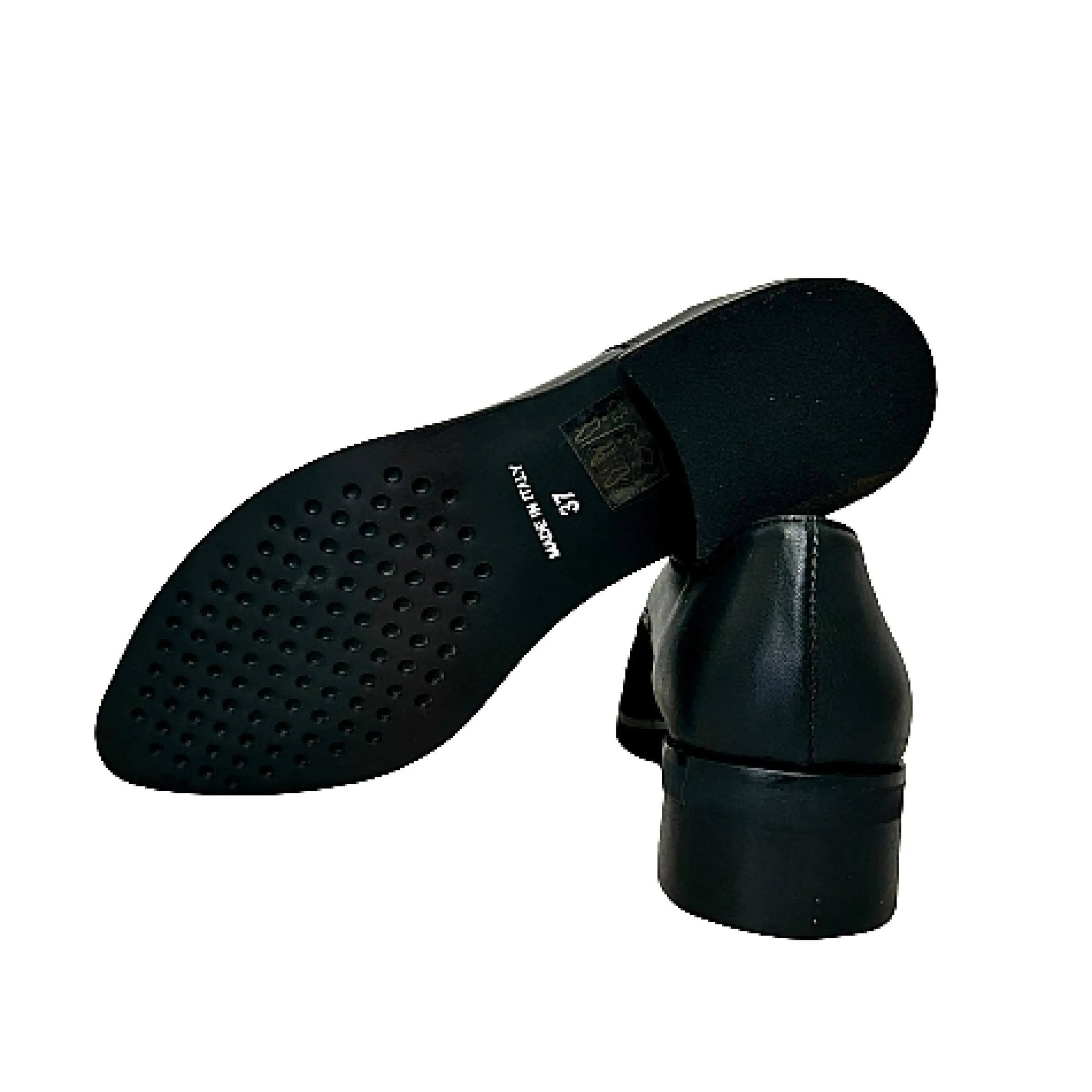 Scarpe di Maremma Scarpa Nera In Pelle, Camoscio E Vernice Pfv*Donna Scarpe Stringate
