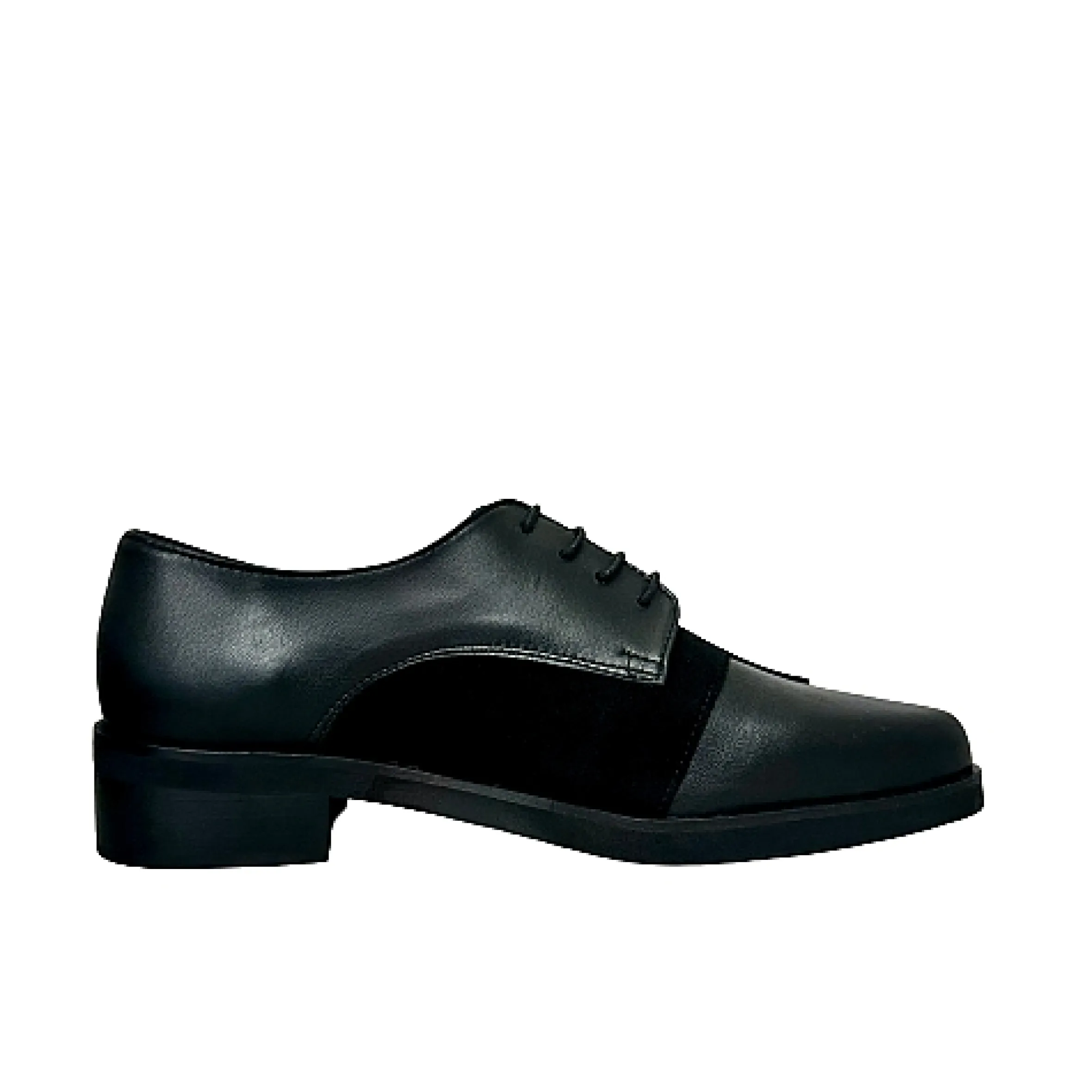 Scarpe di Maremma Scarpa Nera In Pelle, Camoscio E Vernice Pfv*Donna Scarpe Stringate