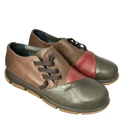 Scarpe di Maremma Sneaker Artigianale Verde/Bordeaux/Tabacco*Donna Scarpe Sportive