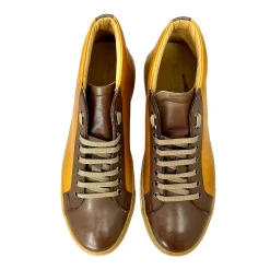 Scarpe di Maremma Sneakers Artigianale Alta In Pelle Bicolore*Uomo Sneakers