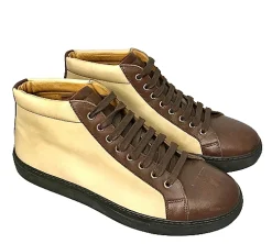 Scarpe di Maremma Sneakers Artigianale Alta In Pelle Bicolore*Uomo Sneakers