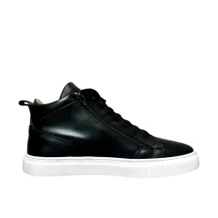 Scarpe di Maremma Sneakers Artigianale Alta In Pelle Nera*Uomo Sneakers