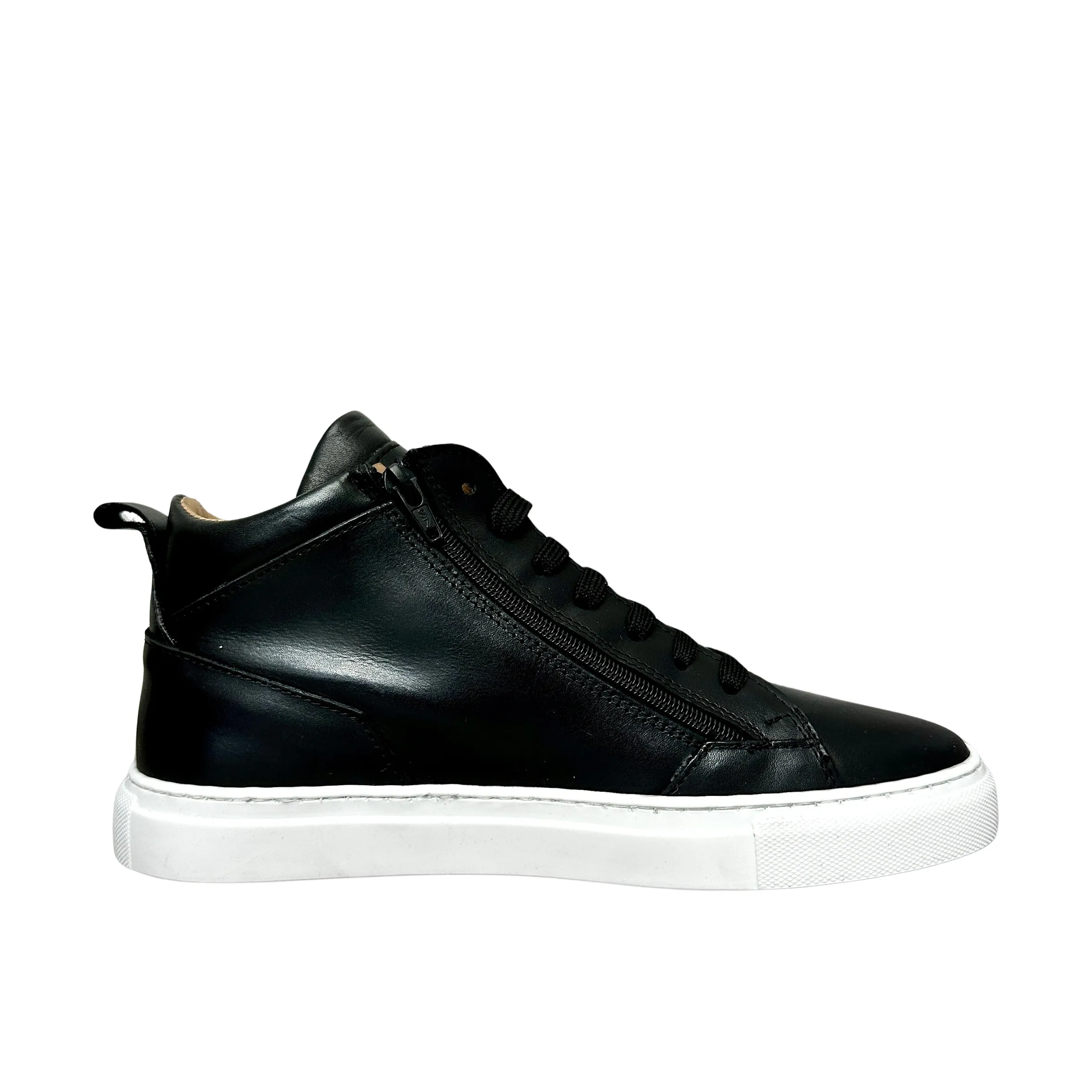 Scarpe di Maremma Sneakers Artigianale Alta In Pelle Nera*Uomo Sneakers