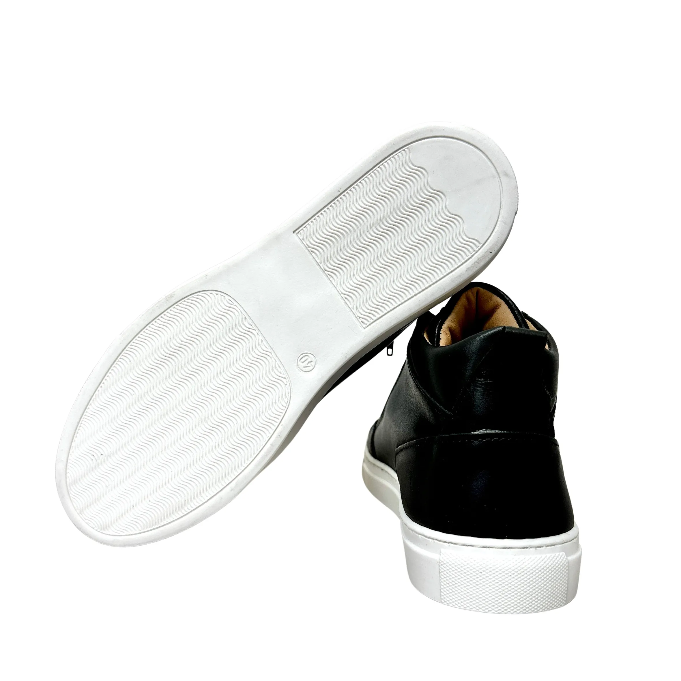 Scarpe di Maremma Sneakers Artigianale Alta In Pelle Nera*Uomo Sneakers