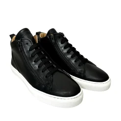 Scarpe di Maremma Sneakers Artigianale Alta In Pelle Nera*Uomo Sneakers