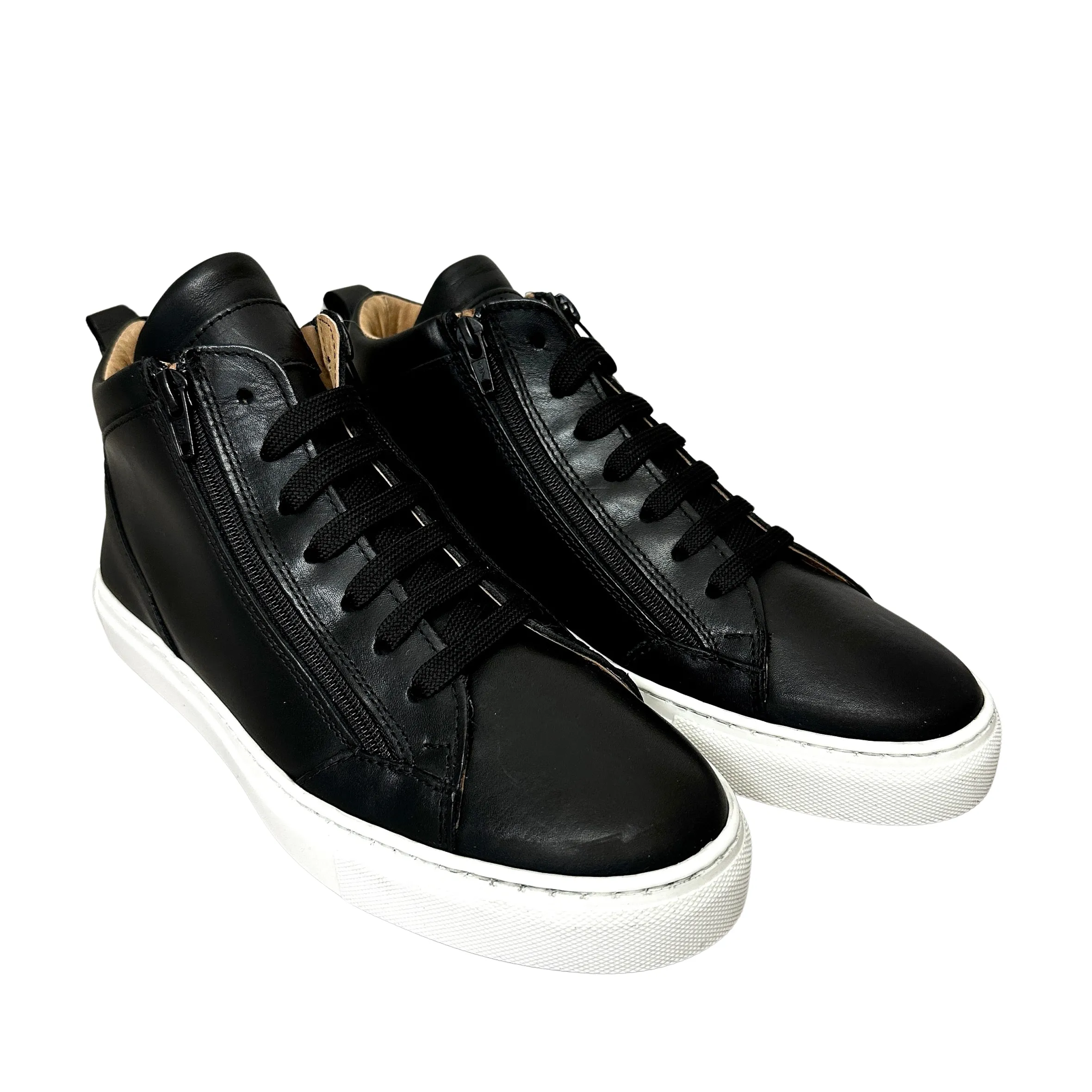 Scarpe di Maremma Sneakers Artigianale Alta In Pelle Nera*Uomo Sneakers