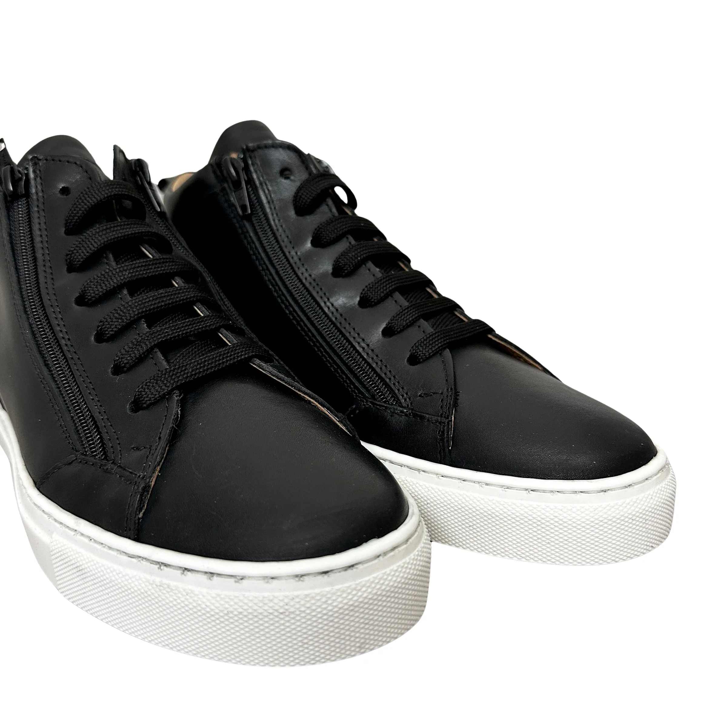 Scarpe di Maremma Sneakers Artigianale Alta In Pelle Nera*Uomo Sneakers