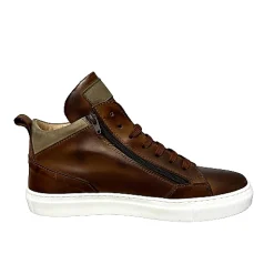 Scarpe di Maremma Sneakers Artigianale Alta In Pelle Marrone*Uomo Sneakers