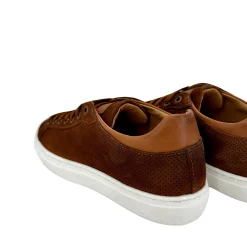Scarpe di Maremma Sneakers Artigianale In Camoscio Cuoio Forato*Uomo Sneakers