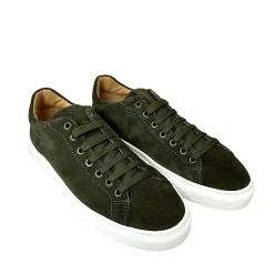 Scarpe di Maremma Sneakers Artigianale In Nabuk Verde*Uomo Sneakers