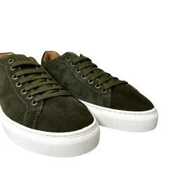 Scarpe di Maremma Sneakers Artigianale In Nabuk Verde*Uomo Sneakers
