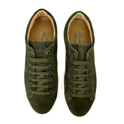 Scarpe di Maremma Sneakers Artigianale In Nabuk Verde*Uomo Sneakers