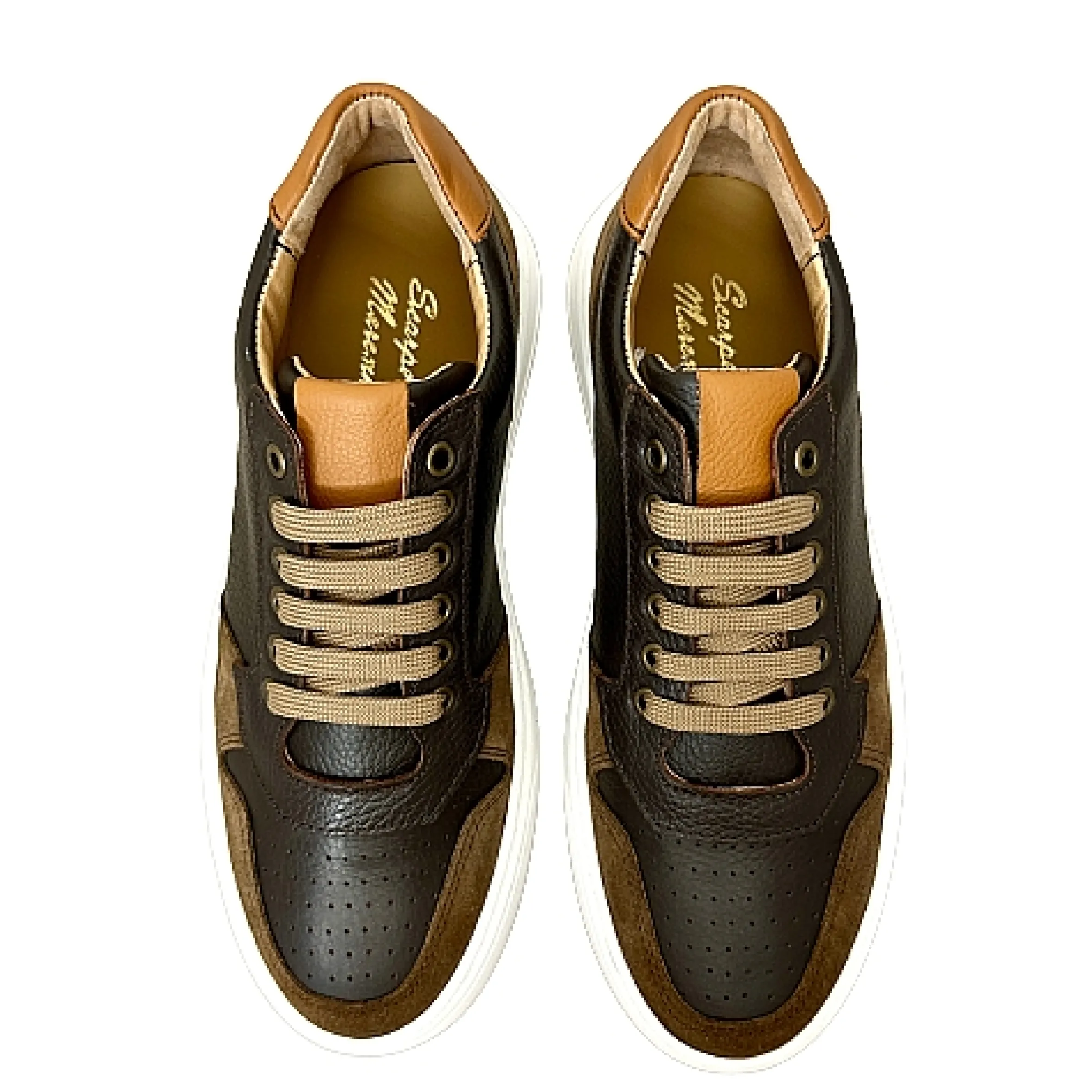 Scarpe di Maremma Sneakers Artigianale In Pelle Marrone*Uomo Sneakers
