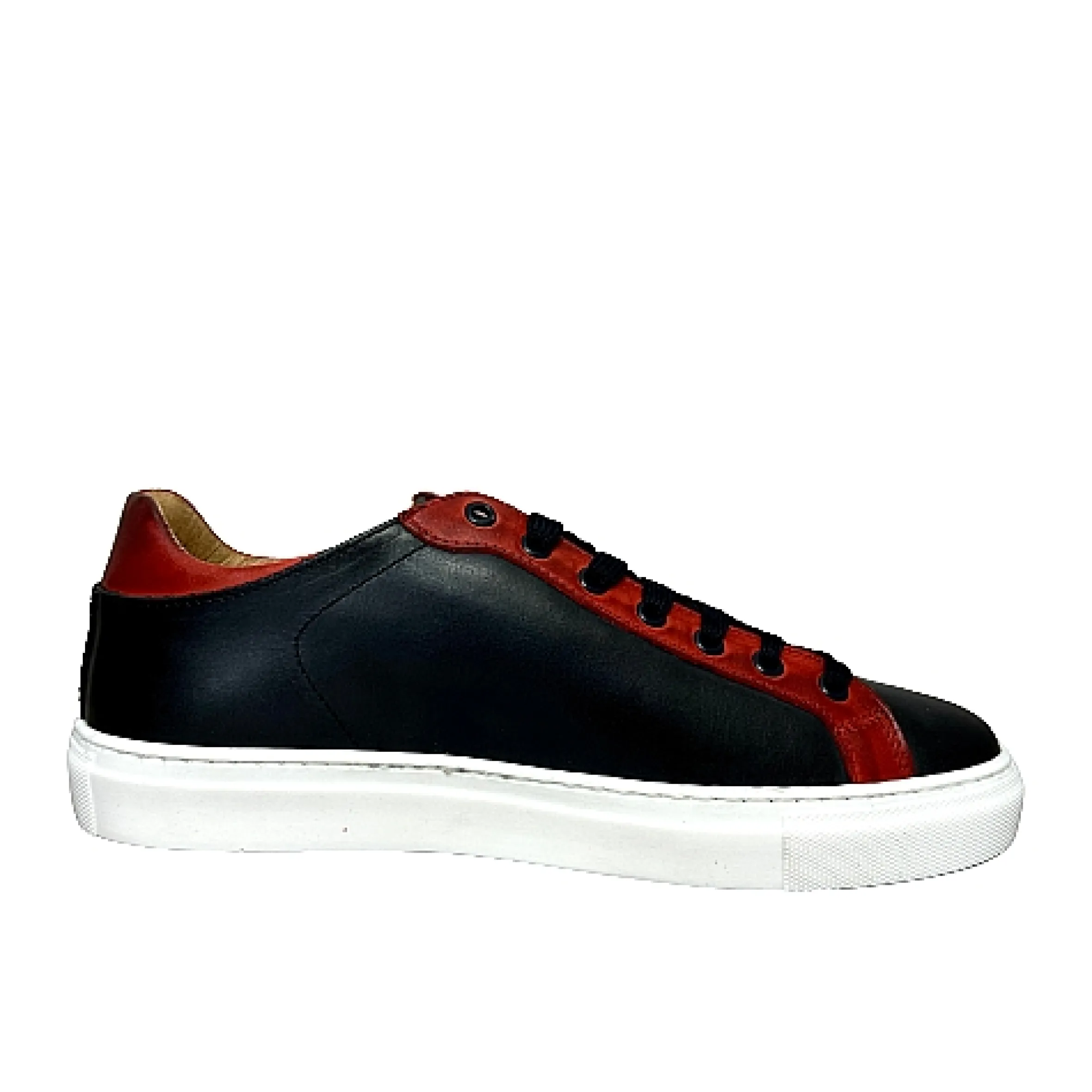Scarpe di Maremma Sneakers Artigianale In Pelle Blu E Rossa*Uomo Sneakers