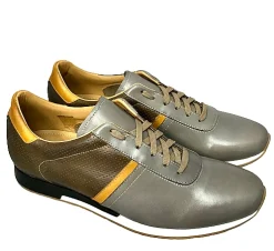Scarpe di Maremma Sneakers Bassa Artigianale In Pelle Grigia*Uomo Sneakers