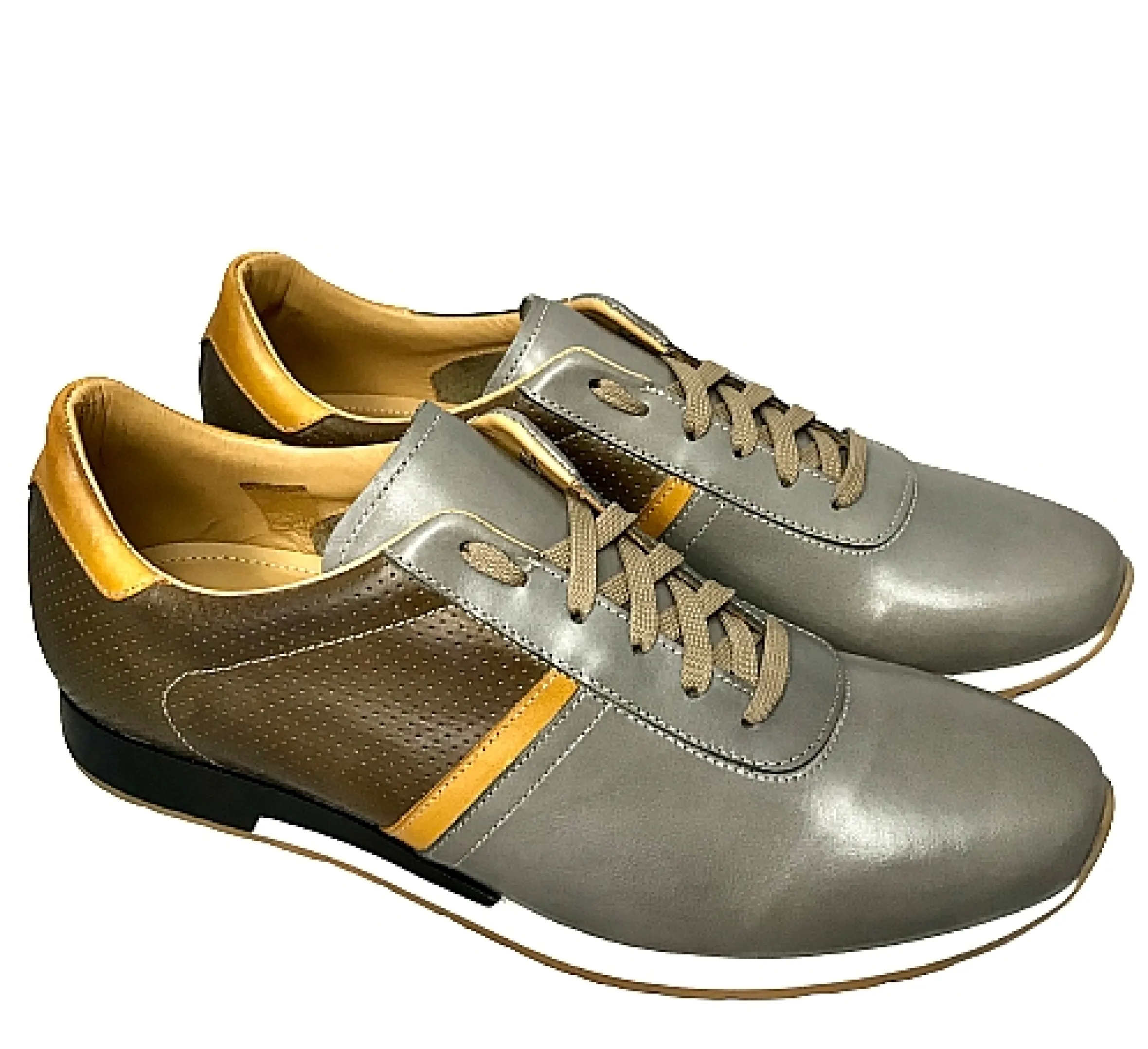 Scarpe di Maremma Sneakers Bassa Artigianale In Pelle Grigia*Uomo Sneakers