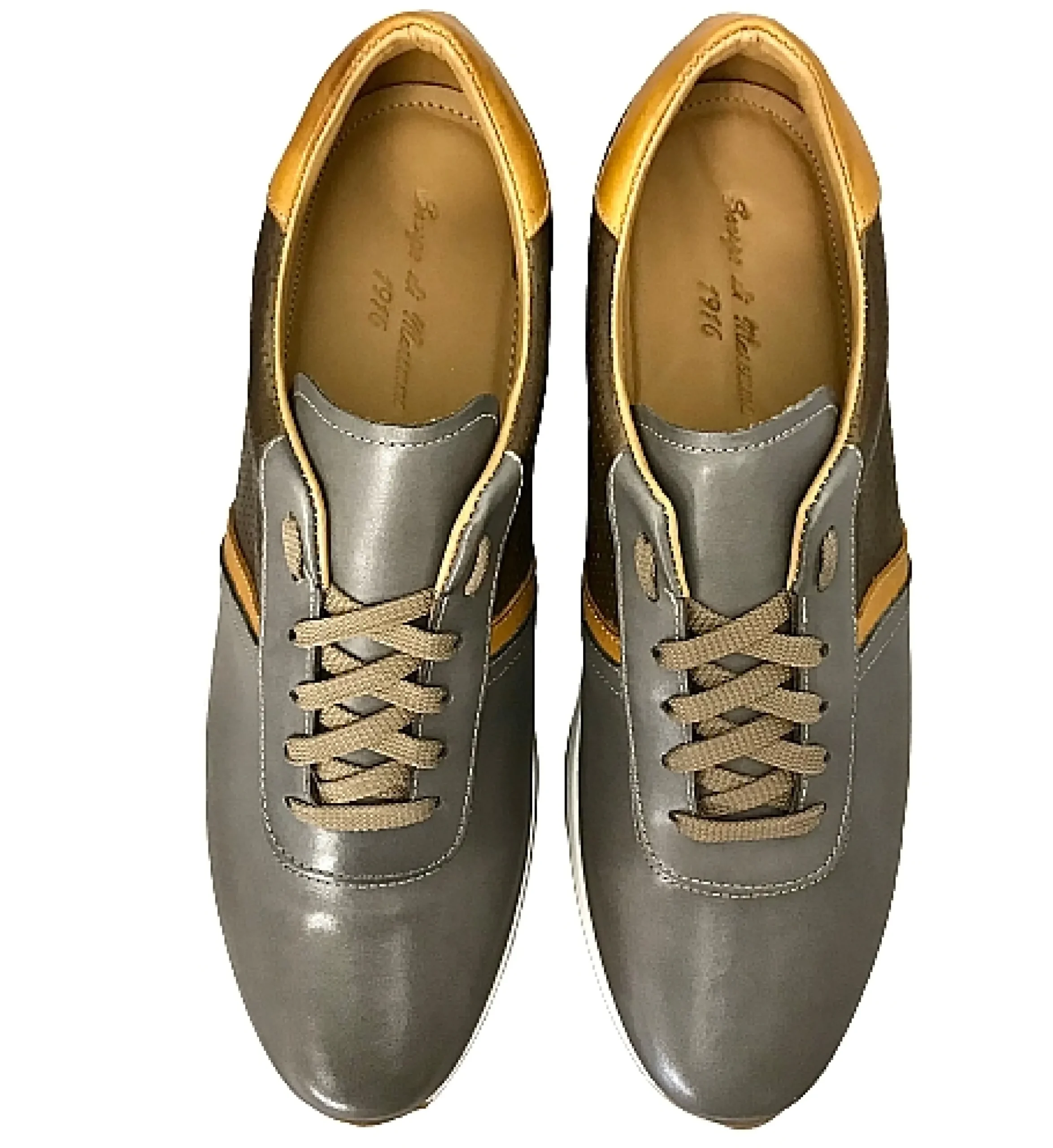 Scarpe di Maremma Sneakers Bassa Artigianale In Pelle Grigia*Uomo Sneakers